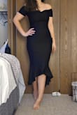 I have never felt as beautiful or feminine as I did in this dress! So elegant and photographs well! Needed a dress for Elegant Night on a cruise, and this was perfect. First time ordering from Lulus so I ordered the size they recommended (L), and it was too big. Exchanged for a M, and it fit like a glove! There's no zipper so you gotta shimmy into it. The material was thick enough that I didn't need a bra. I'm wearing size M in my photos. Get this dress!!! - Stephanie T.