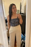 I bought these pants along with the matching vest to wear for an upcoming vacation in the Caribbean. These are seriously the most comfy pants I've owned in a long time. They fit super comfortably and who doesn't love pockets? I can't wait to wear them over and over. The color is a smidge darker than it appears in the photos, but still a beautiful khaki. I also love the flexibility of these pants to pair with other tops for a different look. I will be living in these. - Caroline A.