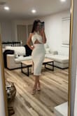 I needed a dress for a concert. At first, I ordered this dress but I wasn't too sure about it. Once I received it and tried it on, I instantly fell in LOVE with it! It fits true to size, the length is perfect, and the fabric is a nice thick material. It hugs your body in the right places. It's the perfect white dress! I felt so beautiful and sexy in it all night. I didn't want to take it off LOL! Just RUN & buy it. It's a must! - Nayeli C.