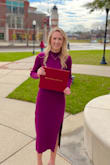 This dress is very flattering! I wore it for a graduation and it was the perfect length under my gown. My only complaint is the mock neck - the material was slightly irritating. - Sara D.