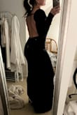 I really did like this dress and it compliments your body so well! I wish it had a slit, but since it shows the back and front I think it works well without one. My only dislike is the sides of the dress had some slack areas so if I kept it I would've had to of gotten it taken in. Otherwise, I loved this dress! - Jordyn M.
