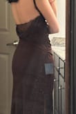 This dress was so absolutely beautiful! I bought it on impulse to meet the amount for free shipping but I do not regret buying it. the fit is absolutely perfect, the open back is gorgeous, and the lace detail ties it all together. the slit on the side is short enough that it's not revealing, and the dress has a slip underneath it for added comfort. Buy! - Alix G.