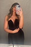 This dress was beautiful! Very simple and comfortable. I felt like I either had to keep pulling the dress up or down so there definitely was some room in the mid area but otherwise, it sat great and was perfect for the event! - Jolene B.