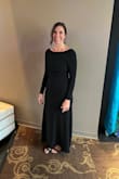 I purchased this dress size M to wear to a gala fundraiser for a nonprofit that I'm a board member for. I loved how it fit and made me feel! I received many compliments throughout the night- it was a bonus that I could wear a regular bra since the back wasn't as low as I anticipated. I'm 5'9 and wore a 2.5 inch heel for reference on the length. - Sandra A.