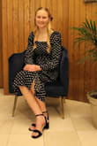 I loved the style and the fit of this dress! It was super cute and fun to style. The only thing that bugged me was the thin material and how static-y the dress was. Washing it and wearing a slip helped a lot. Overall, great buy and I got lots of compliments at the dance! - Karlie O.