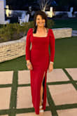 Great dress for the price. Everyone needs a beautiful red gown in their wardrobe. This one is perfect for a winter affair. - Sharon M.