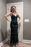 I ordered 3 dresses, and this one was the most flattering. The only issue I ran into was that it was a tad short. I'm not incredibly tall at 5'9, but my shoes definitely showed. I steamed it and that relaxed the material enough to make me feel comfortable in it. Overall, gorgeous dress and I felt very pretty in it. - JENNIFER C.