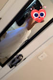 I love the dress, and I really liked it on me too. It definitely fits little smaller than I thought it would. I don't really want to exchange to M because I know it's going to be long and too big on me. It's tight but fits good. I did gain weight over last 6-8 months, about 10 lbs, lol so if I am to lose weight, it will fit better. Zips all the way still, but tight. I also wanted it tight because my chest isn't much there. One of the pads for the bra fell off. Was stitched in the corner pretty loose, and I knew it was going to fall off. I plan on adding straps to it because my bust will not let the dress stay put. It will definitely slide especially dancing time. Needs some adjustment and alteration but very cute dress! - Jae K.