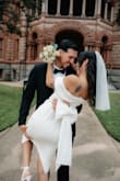 Perfect dress for my elopement, loved the bow! - Vanessa M.