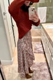 Love this, Love Lulus! This sweater is soft, lightweight enough to not feel heavy but still super warm! Perfect rich burnt orange color! Screams Fall but versatile! Cropped but not short! Can be tucked in! Another great purchase!! Side view to show length. - Jessie A.