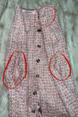 I loved the fabric design but it's too delicate. I wore this tweed skirt to my child's sweetheart dance and I did NOT dance at all. I pretty much was sitting the whole time and the side seams frayed and came apart. It frayed in 3 different areas. See photos for reference. I'm very disappointed. - Bernadette R.