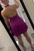 This dress is great, it was fitted enough to support the girls without a bra and the open back is to die for. Super cute, true to size. I will say the color was not as expected, I'd describe it was more purple than pink? But other than that good - Callie B.