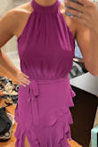 A perfect maxi dress that I can't wait to wear to a winter wedding on a beach in Mexico! I'm 5'6 and can wear flats with this dress. I'm usually between a Small and Medium but the Small is so flattering. - Melanie F.