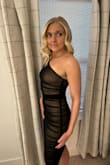 I ordered both a medium and a small initially because I normally don't like the way bodycon dresses look on me and I ended up going with the small. This dress hugged me in all the right places and I felt SO confident in it. I wore this to celebrate my 10th Valentine's Day with my husband and I'm so happy with how it looked and felt on. It's stretchy so it's not restricting and the ruching is flattering. I'm looking forward to wearing this again when it's warmer outside! - Megan H.