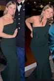 This dress fits like a glove and shows off all my curves. I'm 5'2 so I had to get an inch taken off the bottom, but everything else was perfect. However, the zipper did give me some trouble even before I tried it on, but I was eventually able to unzip/zip it. The material is stretchy and thick in the way that it hides all imperfections! I certainly didn't need to wear spanx, but I did just to be safe. Not sure about my hips, but 26/27 inches in the waist, and typically a size 2/4 in jeans and ordered a small. Definitely recommend this dress! - Alexa S.