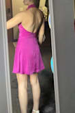 I loved the style. Just an FYI, it is more purple than fuschia. But super cute and flattering. - Carolyn W.