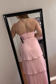 I absolutely love this dress! It is super comfortable and looks so good on. It is also a gorgeous color that doesn't wash me out at all! - Mia K.