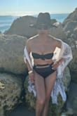 I've worn this kimono with jean shorts and leggings which looked great but this time I decided to use it as a cover-up while on vacation. I love how stylish it is and the vibe it gave to these photos. - Sylvia W.