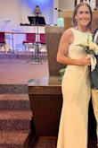 Wore this for my elopement. So elegant and beautiful! Fit perfectly. - Muriel T.