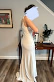 So excited to wear this on my wedding day this summer! The fabric has a good weight and stretch to it, making it super comfortable and easy to move in. I'll have the adjustable straps swapped out and a bustle added, but this dress doesn't need much. It's beautiful and classic. I'm so happy I found my wedding dress for such an affordable price! - Kelli K.