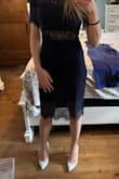 I love this dress. I actually ordered it again in black (wore the blue). Perfect dress for a wedding guest or any special occasion. Dress fits true to size and is super comfortable! - Kelley P.