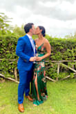 I had this dress in my saved items in case of a restock and was not disappointed. The material is silky and the dress fit perfectly. The top provided enough coverage for a family wedding. - Sabrina B.