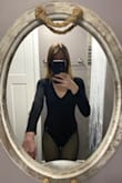 Perfect! But I wish the arms were an inch or two longer. It rides up to under my wrist but super stretchy. Didn't shrink, the buttons at the bottom are comfortable. Size sm. - Sarah S.