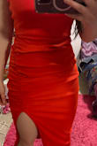 I was really excited about this dress as it is a beautiful classic timeless style. However, the quality was very disappointing. As you can see in my picture, the seams at the shoulder are not well-sewn and look inside out. The material also scrunches in a weird and unflattering way. The style of the dress itself is still beautiful, but the quality is much lower than I expected, which makes me feel cheap rather than beautiful when wearing this dress. I expected more from Lulus and would not recommend it for the price. - Anhia L.