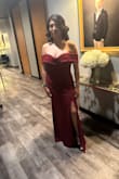 I purchased this dress for a family portrait photo shoot and it was perfect! I did have to have it hemmed because I am 5'2". Other than that, it fit great on my chest area and needed no other adjustments. It was perfect! - Natalia O.