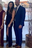 I ordered this dress on short notice when I found out I had a Gala to attend. I am an athletic build and sometimes struggle with fit in that sense. This dress was comfortable and fit great. It has a little bit of give to it which was nice for a sit-down eat-a-meal kind of event. The slit was just right and I didn't feel was too revealing. This is a very classic black dress that I will definitely be able to wear again! Loved it! - MALLORY P.