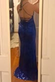 I love the details on it, as well as the color. I'm obsessed with the back as well! My only complaint is that it is a few inches too long but a pair of 4-inch heels (or tailoring it) would make it perfect! It would probably be a perfect fit for someone 5'8"! - Eve L.