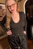 I love these pants! The material is good and they feel lovely to wear. I like pairing them with various tips for a classy, sophisticated look. I wore them to my poetry club and got some nice compliments! Highly recommended. - Diane D.