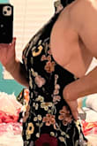 Good material and great design. The dress fit extremely tight in my rib cage (29") and the neck-to-chest fabric was too long. To wear the dress so the fabric didn't bunch, I had to pull the dress lower, but then my girls came out the sides. - Cindy H.