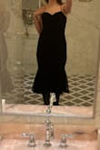 Gorgeous dress! Fit like a glove.. was just slightly tight around my hips which was uncomfortable at times but hugged me in the right places. High quality material & just all around beautiful. I have a small chest & wide hips/tush so I was worried about sizing but large ended up being great. - Lana S.
