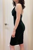 This will be a great dress for date night, a party, or a more casual wedding. It is tight but long enough to give body without feeling too exposed. The tightness down to the knees does restrict your stride, but it's stretchy enough to not be terribly restrictive. Definitely will need to use some tape at the top to keep the girls tucked away if I bend down. - Rachael R.