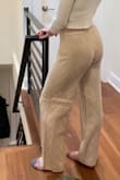 Got these as comfortable winter pants that are a bit cuter than sweats. Can lounge around or take them out and about. Pretty long legs. Very soft and stretchy. Looks great on the bum. - Rachael R.