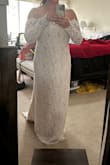 I loved this dress, but decided I wanted to go with something a little more fancy, but this dress fit great! It was simple yet so beautiful! I love the lace. If I was having a beach wedding or something a bit less formal, I definitely would have kept it. The price was unbeatable! - Natalie Z.