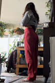 These pants are comfortable and look great at the office. The color isn't quite as bright as the photo shows them to be but lovely, nonetheless. If you like a tighter fit, I'd suggest you size down. - Kristina