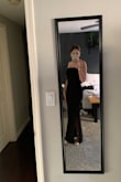 If you're a pear-shaped girly with smaller boobs but wider hips like me, reviews can be hit or miss in terms of helpfulness. I hope this is helpful for someone! I bought a size down from what I normally would have, and it fits very snugly, but that's kinda the vibe I was going for. If you're not wanting a super snug/bodycon fit, I'd stick with the normal size. Can't wait to wear this!! - Kristen V.