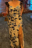 This dress is amazing! I've had my eye on it for over a year but was growing a human and really didn't have anywhere to wear it to anyway. Nine months post-baby, I was invited to a gala and needed an amazing dress fast! Lulus is always my go to and I've never been disappointed with anything I've ever bought. This dress stuns! I am carrying extra weight and was really worried about the size. The fit had to be perfect. I took a chance and went with a medium instead of a large and the dress fit like a glove! I think if I had ordered a large, it would've been too big on the top for me. I could probably have the straps tightened, but otherwise, it was just perfect. Received a ton of compliments and felt like a million bucks. The dress held up well to some serious dancing. I wore 3" heels and the dress was just a smidge long, but nothing noticeable, I only stepped on it a couple of times. This is in my top three dresses of all time. Even though I'm insecure post-baby body, I had a blast in this dress! - Caroline M.