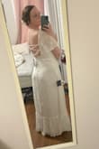 Absolutely love the sleeves on this dress and the back is so pretty! I just did not love the floral pattern/texture on the rest of the dress. I went with another Lulus dress for my rehearsal dinner, but this was a close option! Others photos helped me when ordering, so I wanted to share to help the next gal out! - Rachel S.