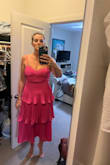 I bought this to wear to my daughter's graduation in Florida! Love the spring airy look! Will lose a couple lbs before graduation so the top will fit even better! - Amy B.