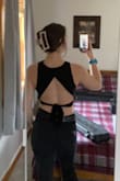 Very soft and comfy! No shape in the chest area so I recommend wearing a backless bra or stickies! Flattering and cute, I usually wear smalls in Lulus dresses but I sized up for this shirt to a M because of my chest and shoulders and I'm glad I did! Small-chested gals you're probably fine, I just have a very athletic build! - Catt M.