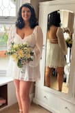 I bought this for my small wedding and I absolutely loved it. The quality was great, it was comfortable and I received so many compliments. I'm a curvier girl and this was flattering for me. - Erin M.