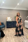 This dress was a great fit. A little long as I'm 5'3 so I wore a great decent heel to help from dragging, and even with, I had to pick up dress a bit. The colors are vibrant, and the dress cut was fun. - Lillian C.