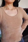 This sweater is so nice, soft, and looks good quality! The color is beautiful, as well as the scoop neck. Super happy with my purchase. - Rosario G.