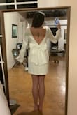 This dress is absolutely perfect for any bridal event. I am wearing this for my engagement photos and i could not be happier! The quality of the material is incredible, it's thicker and not see through. I have a larger chest and I can wear this dress comfortably without a bra. I highly recommend getting this dress for an elegant look. - Sierra S.
