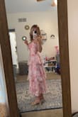 This dress was perfect for the spring wedding I went too. Was so comfortable and flowy. Only complaint was that it was a little tight in the chest - Jaycea F.