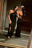 Could not rave more or have received more compliments than I did in this dress! Fit like a glove, great material and looked so classic with a twist of sexy for my formal event! - Rachel B.