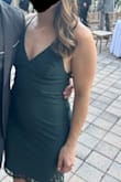 I liked this dress a lot! I ordered it last-minute for a wedding I was going to and it fit perfectly. The material was thick enough to feel like it was shaping me, but it was also comfortable. The back detail was nice but a little cheap-looking up close and the straps (where they adjust) were a bit cheap-looking as well. Nothing anyone could notice, though, Overall this dress made me feel sexy and confident! Would recommend! - Michelle S.